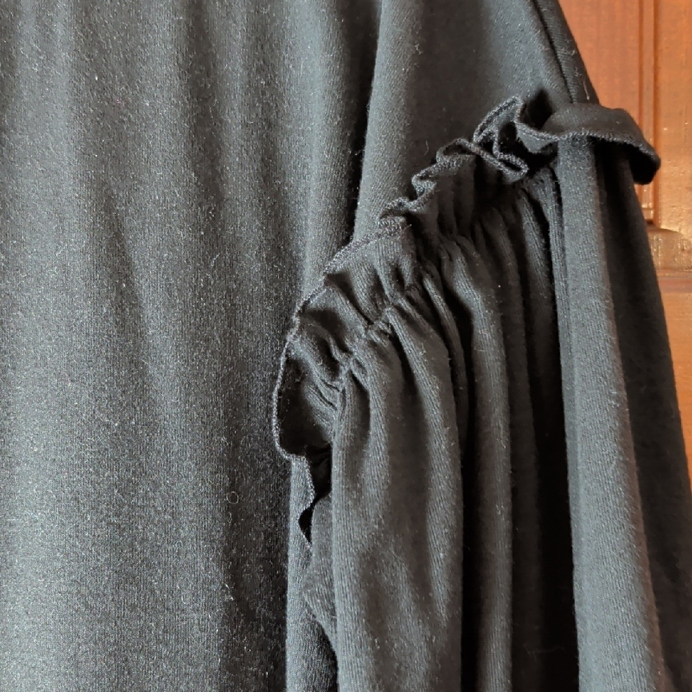 Black Sweater With Ruffle - Picture 2 of 4